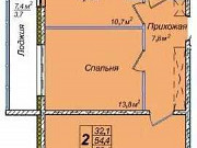 2-комнатная квартира, 58 м², 1/17 эт. Новосибирск