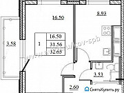 1-комнатная квартира, 32 м², 15/23 эт. Санкт-Петербург