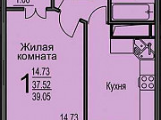 1-комнатная квартира, 39 м², 7/25 эт. Воронеж