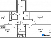 3-комнатная квартира, 84 м², 4/15 эт. Москва