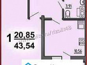 1-комнатная квартира, 43 м², 3/19 эт. Липецк