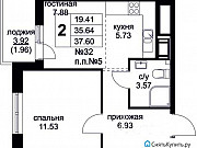 1-комнатная квартира, 37 м², 9/9 эт. Московский