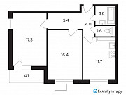 2-комнатная квартира, 62 м², 17/19 эт. Москва