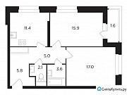 2-комнатная квартира, 62 м², 17/23 эт. Москва