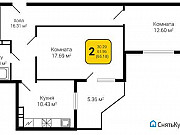 2-комнатная квартира, 65 м², 12/25 эт. Воронеж