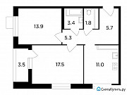 2-комнатная квартира, 60 м², 22/22 эт. Москва