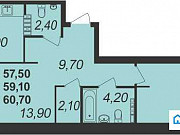 2-комнатная квартира, 58 м², 2/10 эт. Екатеринбург