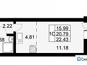 Студия, 22 м², 3/10 эт. Санкт-Петербург