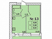 1-комнатная квартира, 33 м², 7/10 эт. Ярославль