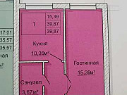 1-комнатная квартира, 40 м², 4/4 эт. Нальчик
