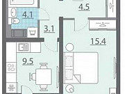 1-комнатная квартира, 37 м², 16/24 эт. Санкт-Петербург