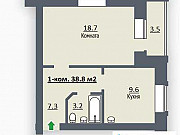 1-комнатная квартира, 38 м², 2/5 эт. Боровский