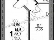 1-комнатная квартира, 35 м², 3/9 эт. Ульяновск