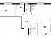 2-комнатная квартира, 77 м², 17/19 эт. Москва