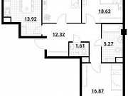 3-комнатная квартира, 90 м², 24/24 эт. Москва