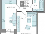 1-комнатная квартира, 41 м², 3/9 эт. Калининград