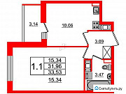 1-комнатная квартира, 32 м², 12/12 эт. Санкт-Петербург