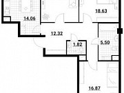 3-комнатная квартира, 90 м², 11/24 эт. Москва