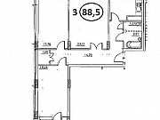 3-комнатная квартира, 88 м², 3/7 эт. Домодедово