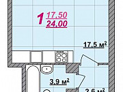 1-комнатная квартира, 24 м², 9/18 эт. Тверь