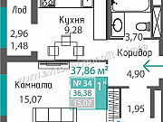 1-комнатная квартира, 36 м², 4/15 эт. Симферополь