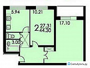 2-комнатная квартира, 45 м², 1/9 эт. Москва