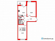 2-комнатная квартира, 54 м², 3/19 эт. Санкт-Петербург