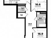 2-комнатная квартира, 76 м², 5/8 эт. Санкт-Петербург