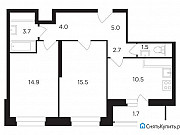 2-комнатная квартира, 59 м², 13/23 эт. Москва