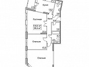 3-комнатная квартира, 100 м², 2/11 эт. Москва