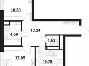 2-комнатная квартира, 75 м², 18/24 эт. Москва