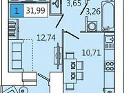 1-комнатная квартира, 32 м², 5/11 эт. Северодвинск