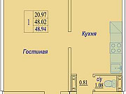 1-комнатная квартира, 49 м², 6/10 эт. Новосибирск