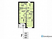 1-комнатная квартира, 46 м², 24/26 эт. Екатеринбург