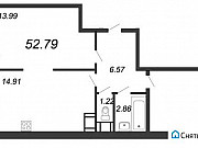 2-комнатная квартира, 53 м², 12/19 эт. Санкт-Петербург