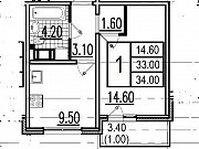 1-комнатная квартира, 34 м², 13/20 эт. Санкт-Петербург