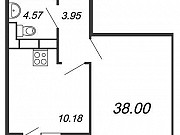 1-комнатная квартира, 38 м², 17/22 эт. Санкт-Петербург