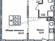 1-комнатная квартира, 36 м², 8/17 эт. Барнаул