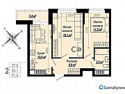 2-комнатная квартира, 51 м², 24/25 эт. Екатеринбург