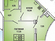 1-комнатная квартира, 45 м², 14/18 эт. Ставрополь