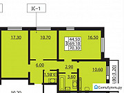 3-комнатная квартира, 70 м², 23/25 эт. Санкт-Петербург