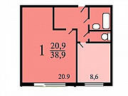 1-комнатная квартира, 38 м², 1/14 эт. Москва