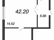 1-комнатная квартира, 42 м², 2/24 эт. Санкт-Петербург