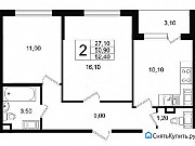 2-комнатная квартира, 55 м², 14/24 эт. Санкт-Петербург