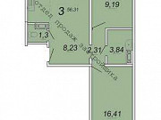 2-комнатная квартира, 56 м², 4/10 эт. Челябинск