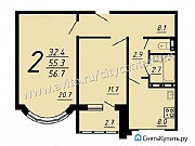 2-комнатная квартира, 56 м², 9/10 эт. Воронеж