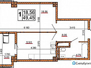 1-комнатная квартира, 49 м², 12/18 эт. Белгород