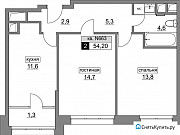 2-комнатная квартира, 54 м², 11/13 эт. Москва