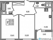 2-комнатная квартира, 54 м², 3/23 эт. Санкт-Петербург