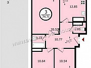 3-комнатная квартира, 74 м², 13/17 эт. Владимир